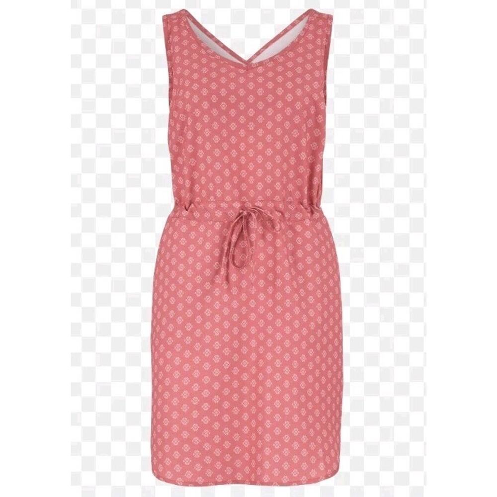 NEW Sherpa Adventure Gear Womens Small Empire Ruched Sleeveless Dress Pink